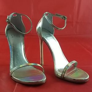 Stuart Weitzman Iradescent Gold heels sz 7